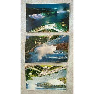 Niagara Falls Canada Vintage Plasti-chrome by Color picture Postcards Lot of 3